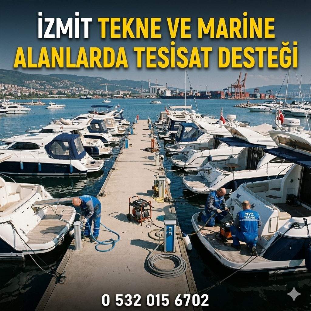 İzmit Tekne ve Marine Alanlarda Tesisat Desteği