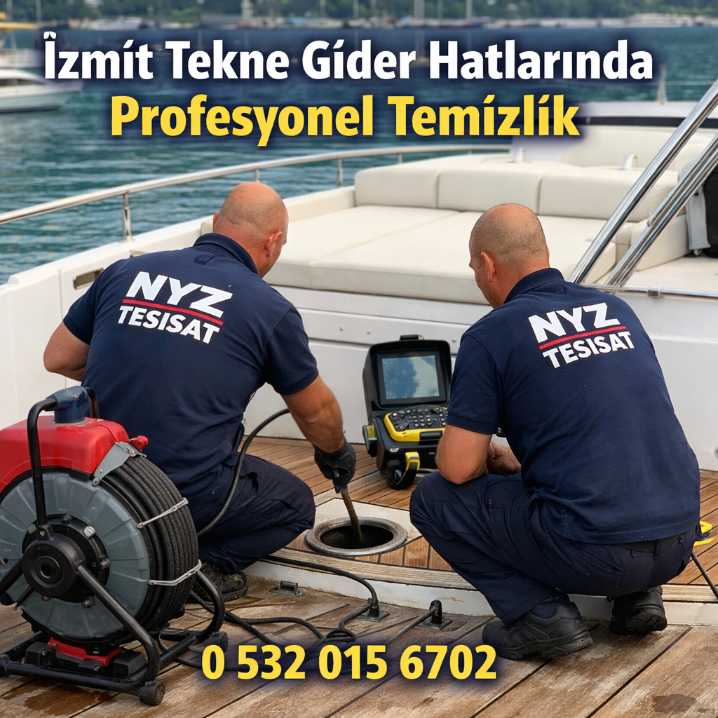 İzmit Tekne Gider Hatlarında Profesyonel Temizlik
